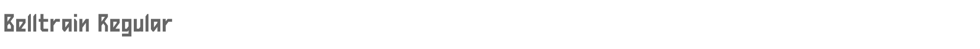 Sample characters Belltrain Font